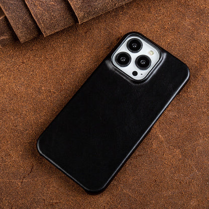 Premium Full-Grain Leather iPhone Case with MagSafe – Shock-Absorbent Protection for iPhone 11-17 Models