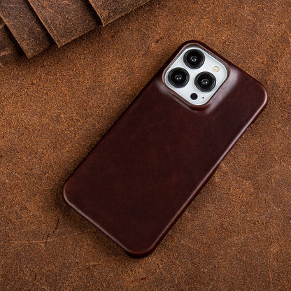 Premium Full-Grain Leather iPhone Case with MagSafe – Shock-Absorbent Protection for iPhone 11-17 Models