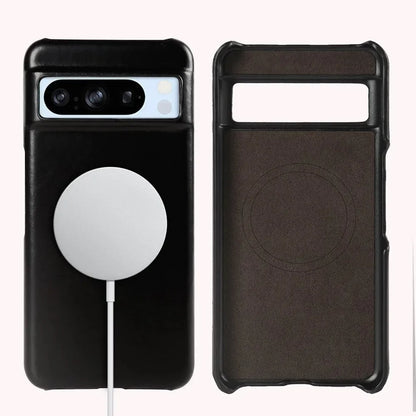 Protective Leather Phone Case for Google Pixel 11, 10, 9, 8 & 7 Series – Waxed Full-Grain Construction with Anti-Fingerprint Coating