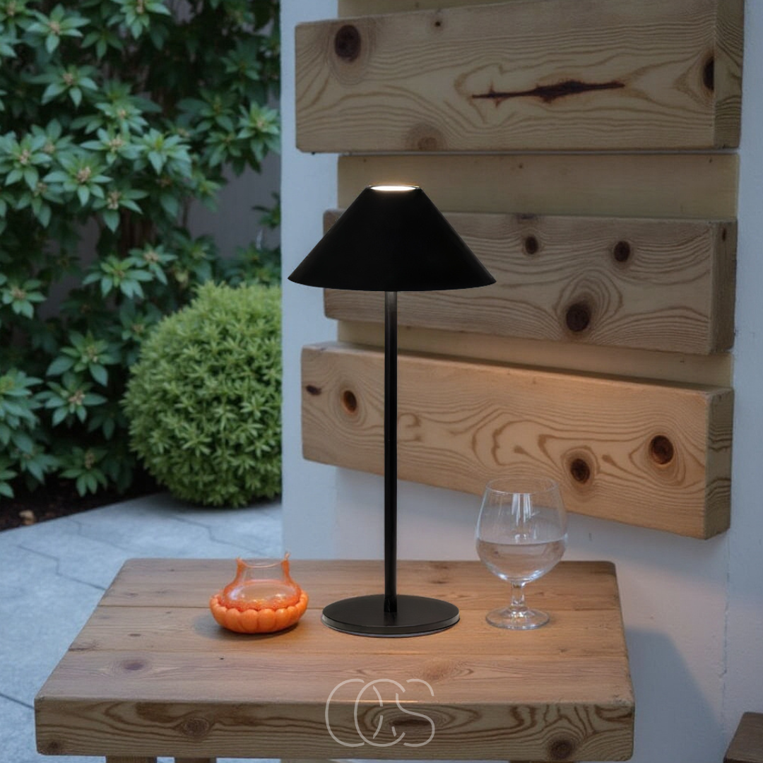 Cordless Touch-Dimming LED Lantern Table Lamp with Rechargeable Battery for Indoor & Outdoor Use