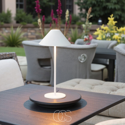 Cordless Touch-Dimming LED Lantern Table Lamp with Rechargeable Battery for Indoor & Outdoor Use
