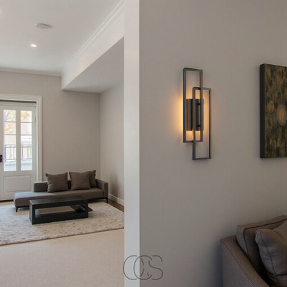 Modern Linear LED Wall Sconce 16 in Matte Black Aluminum for Hallways Bedrooms Living Rooms 3000K Warm Accent Light
