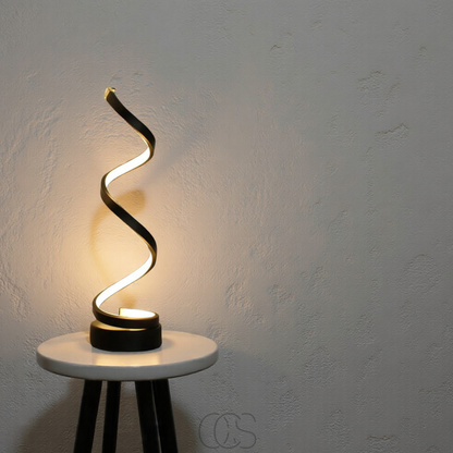 Spiral LED Table Lamp with 3 Color Temperatures & Touch Control for Bedroom, Office & Living Room