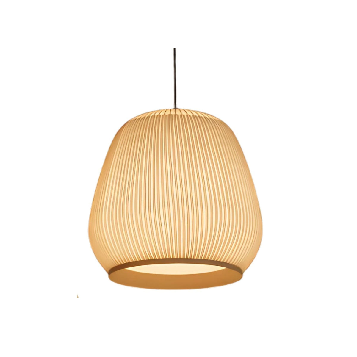 Ribbed Lycra Hanging Light Fixture – 18 in Round Dimmable LED Ceiling Pendant for Kitchen Island, Dining Table & Modern Living Areas