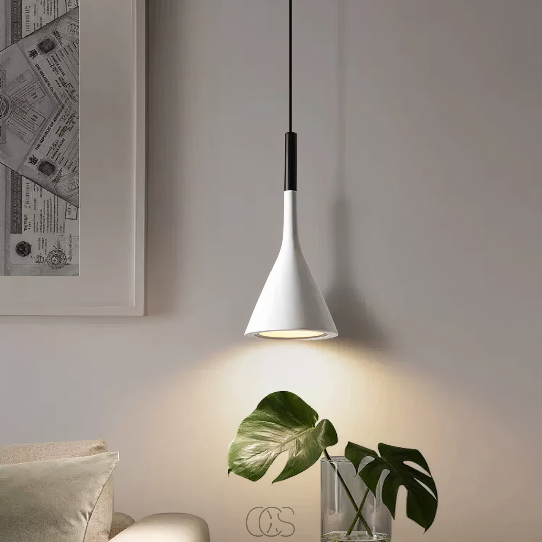 Nordic Hanging Pendant Light with Adjustable Cord, E27 Socket, Iron & Aluminum Construction for Living Room, Bedroom, Hallway