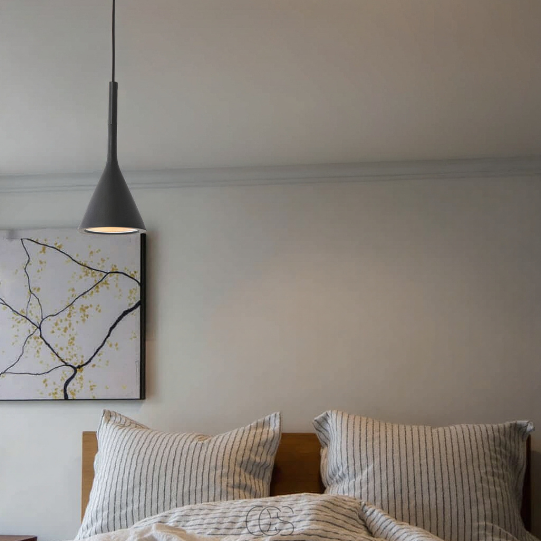 Nordic Hanging Pendant Light with Adjustable Cord, E27 Socket, Iron & Aluminum Construction for Living Room, Bedroom, Hallway