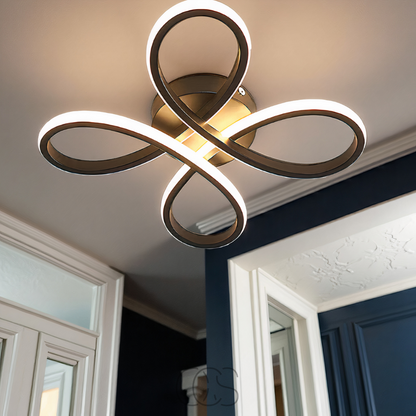 Dimmable LED Clover Ceiling Light - Adjustable Color Temperature & Brightness for Living Room, Bedroom, Hallway