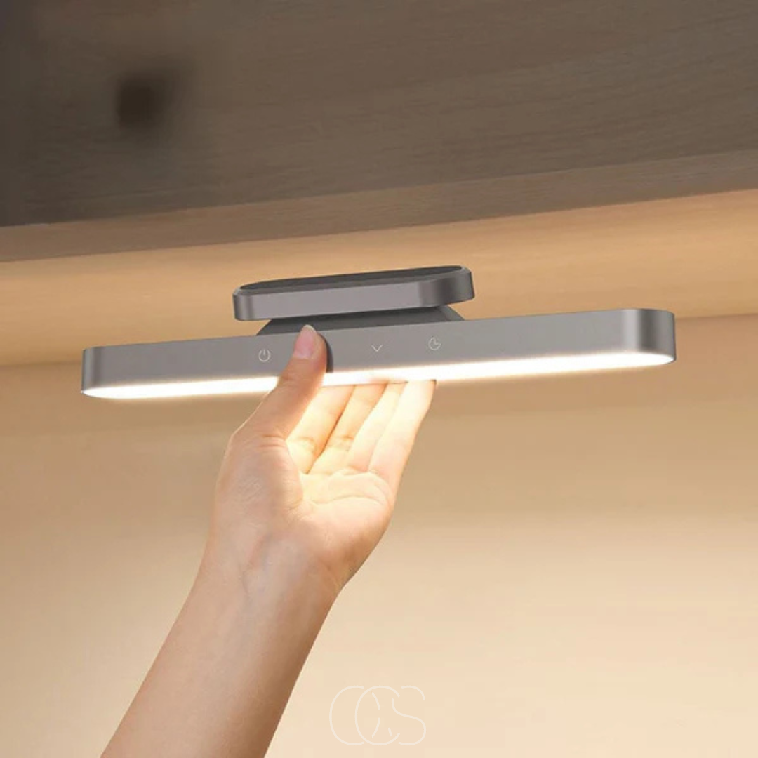 Rechargeable Magnetic LED Wall Light 12 Inch Aluminum Touch Dimmer Bedside Reading Lamp Portable Battery-Powered Under Cabinet Task Lighting