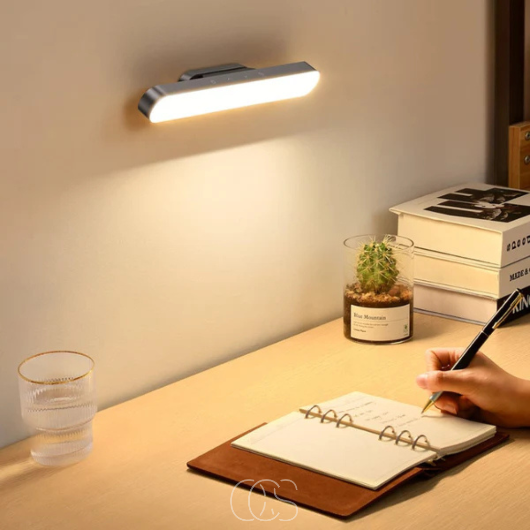 Rechargeable Magnetic LED Wall Light 12 Inch Aluminum Touch Dimmer Bedside Reading Lamp Portable Battery-Powered Under Cabinet Task Lighting