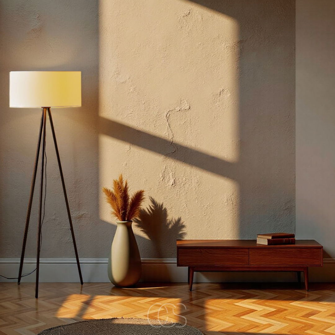 TIMBERLUME – Tripod Floor Lamp for Soft and Inviting Illumination