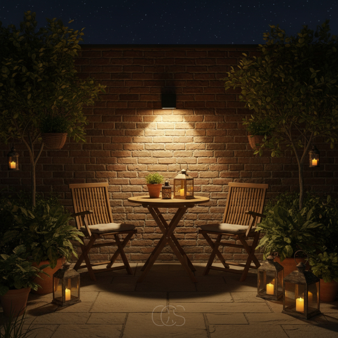 Solar-Powered LED Wall Light for Outdoor Garden Patio Yard Fence Pathway Deck Lighting | Wireless Weatherproof Auto Dusk-to-Dawn Sconce