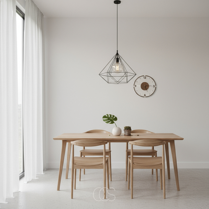 Silent Nordic Wall Clock 13.8 Inch Wooden Scandinavian Design for Living Room Bedroom Kitchen