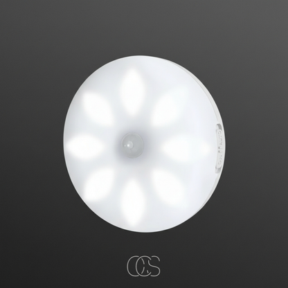 Motion Sensor Rechargeable LED Puck Lights with Remote Control, Set of 3 Wireless Under Cabinet Spotlights for Closets, Hallways, Stairs