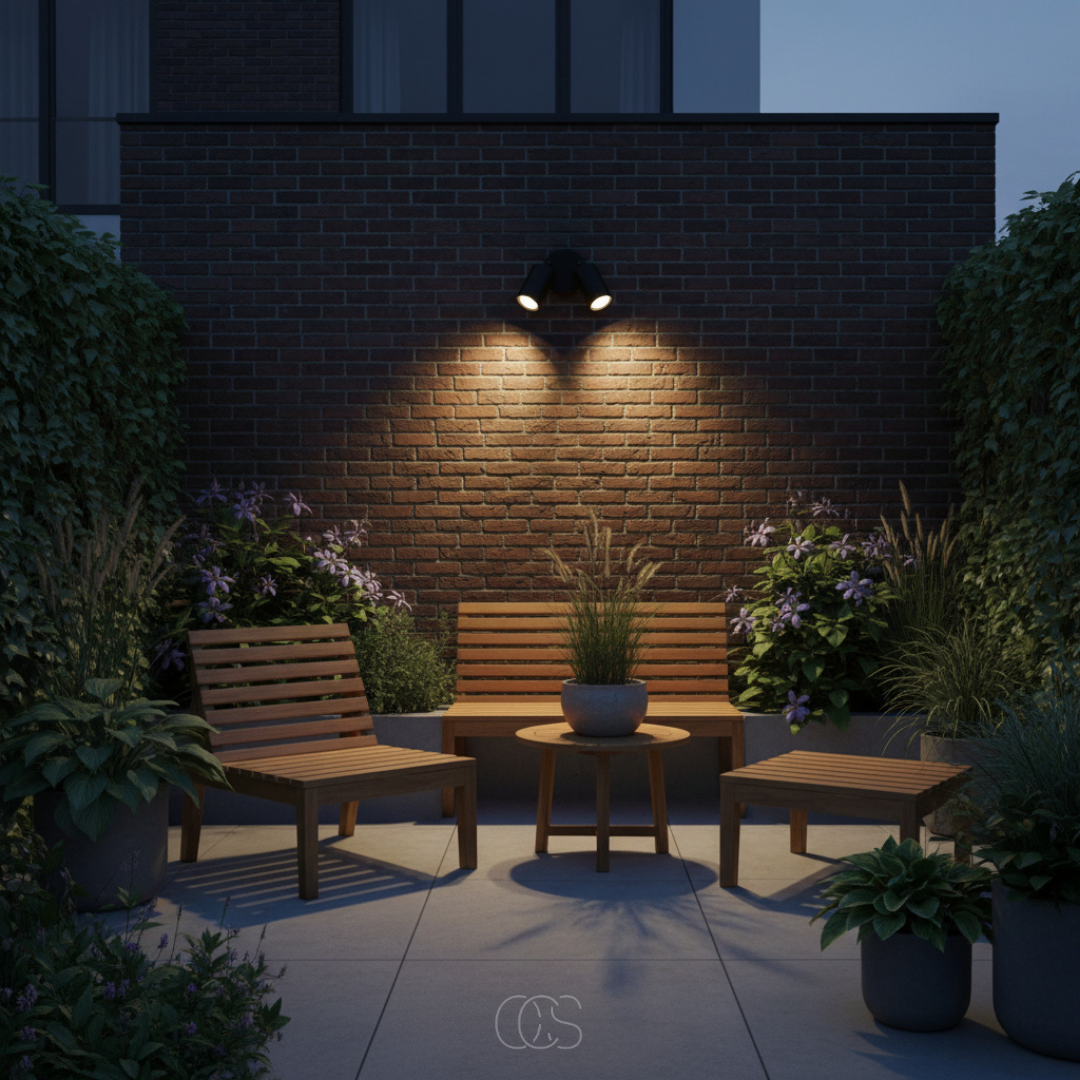 Outdoor LED Wall Spotlight with Adjustable Dual Heads – Weatherproof Directional Security Light for Home Exterior, Patio, Driveway & Garden