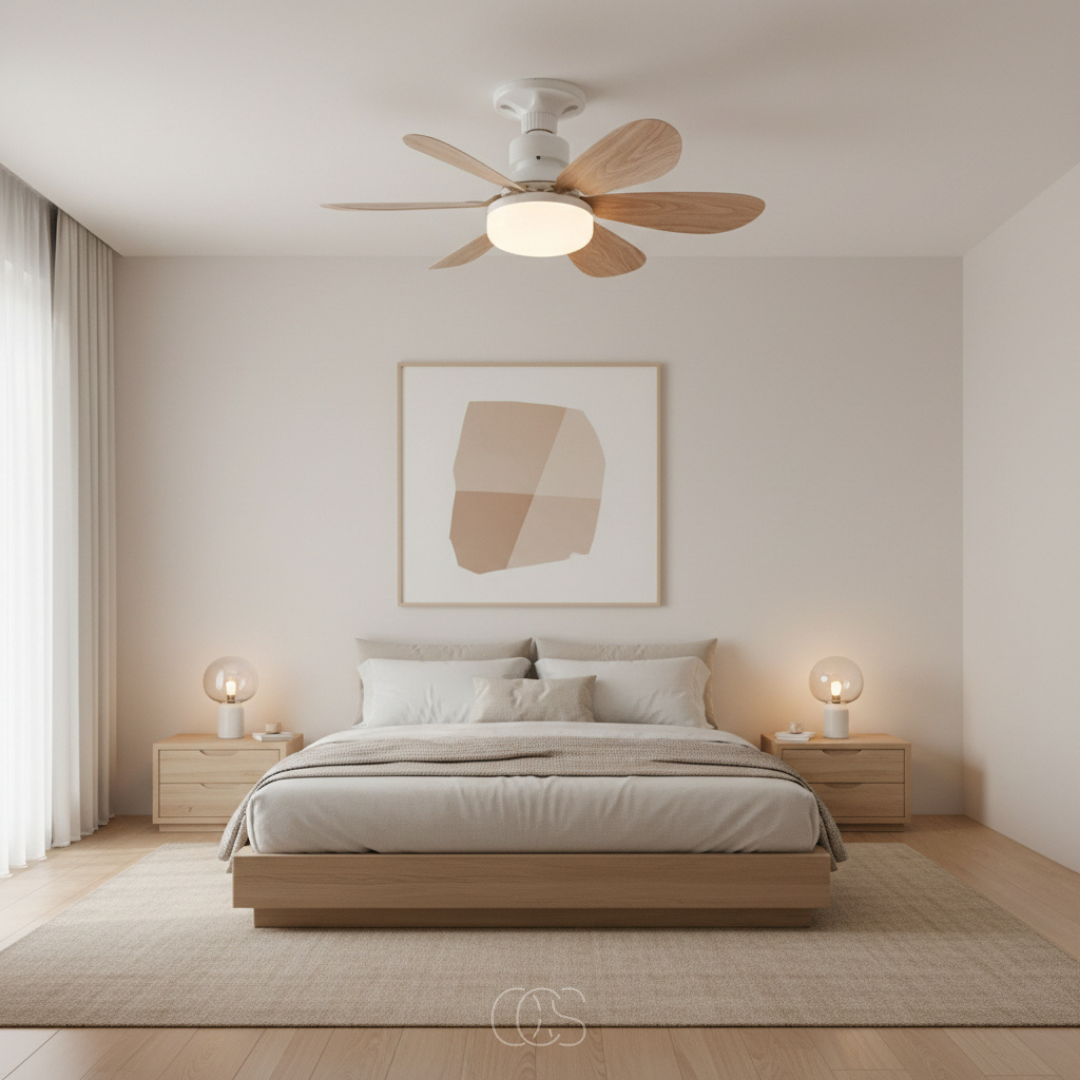 Dimmable LED Ceiling Fan with Remote Control – 3 Speeds, 3 Light Colors, Timer & Whisper-Quiet Motor for Bedroom Living Room