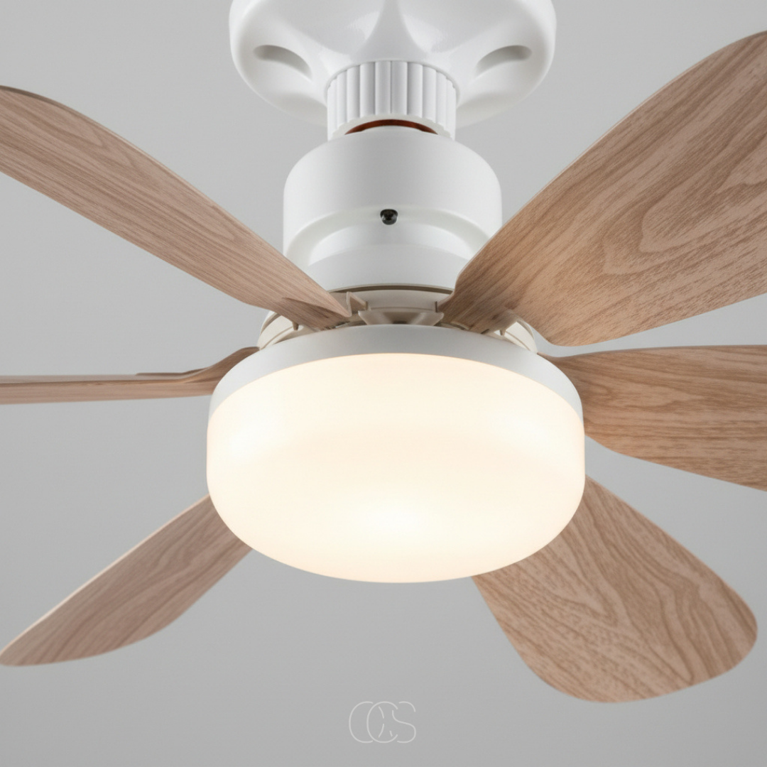 Dimmable LED Ceiling Fan with Remote Control – 3 Speeds, 3 Light Colors, Timer & Whisper-Quiet Motor for Bedroom Living Room