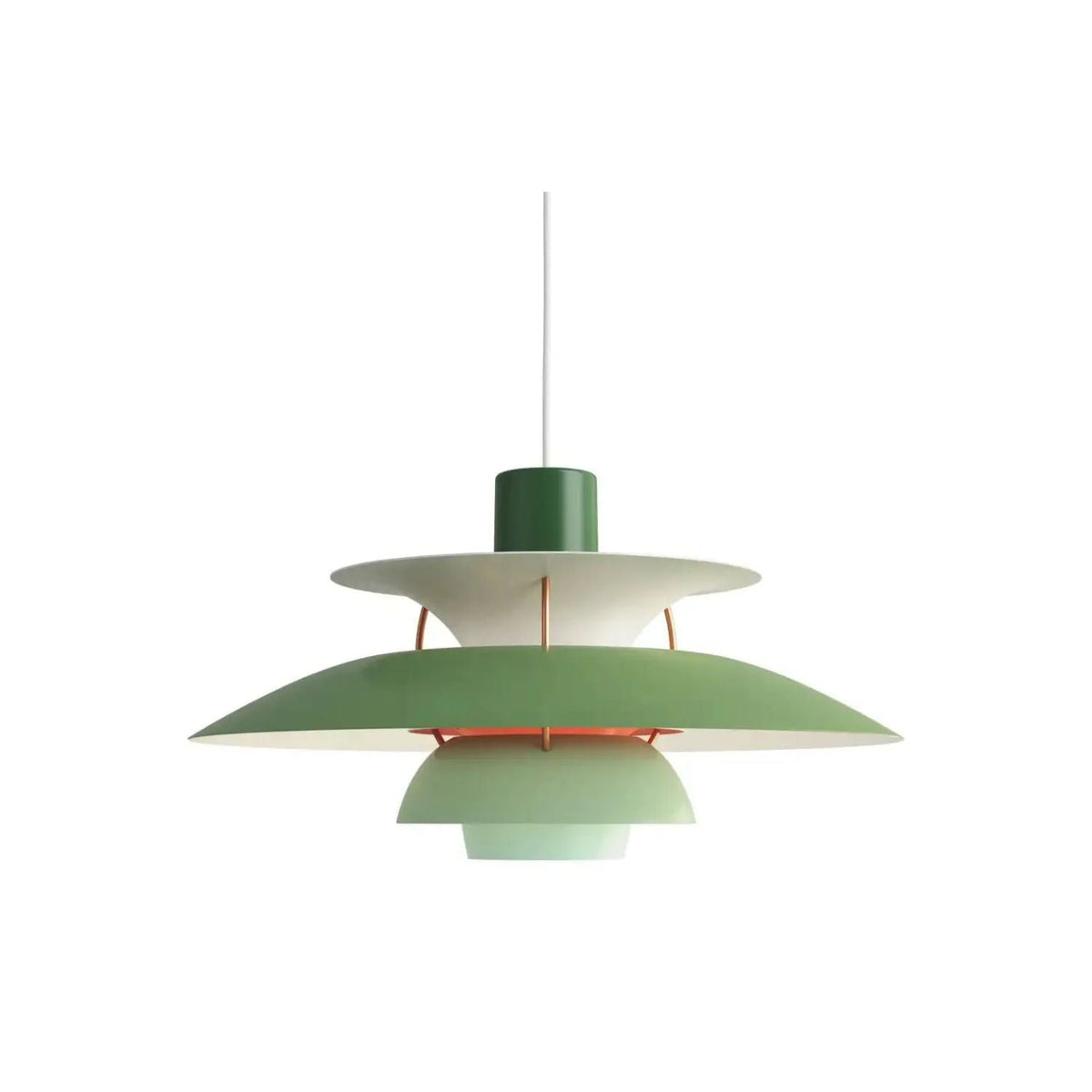 Layered Metal Pendant Light E27 Socket Minimalist Hanging Fixture for Kitchen Island Dining Table Nordic Style Ambient Ceiling Lamp Green Gr