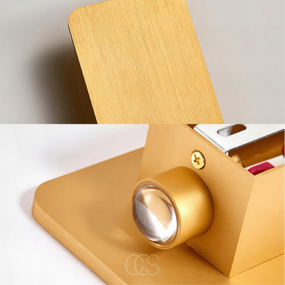 Wood Grain LED Wall Sconce | Ambient Uplight for Bedroom Living Room Hallway | 6W Warm Glow Fixture | Modern Minimalist Design