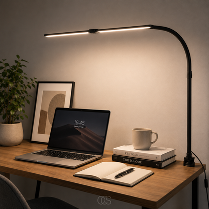 Adjustable LED Desk Lamp with Dimmer, Touch Control & Flexible Gooseneck for Reading, Office & Study
