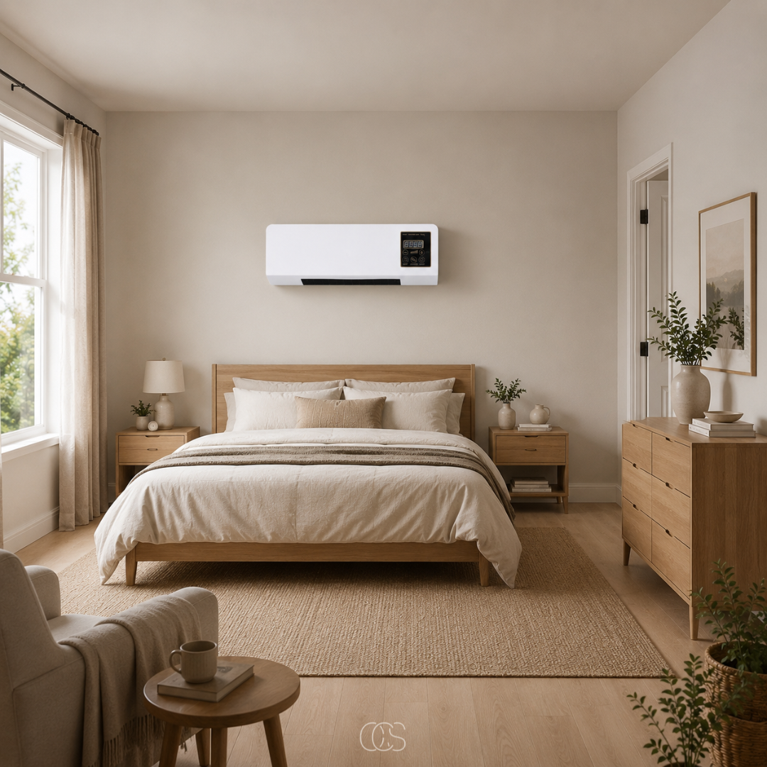 Wall-Mounted Fan Heater Combo with Remote & Timer - Dual-Mode Climate Control for Year-Round Comfort