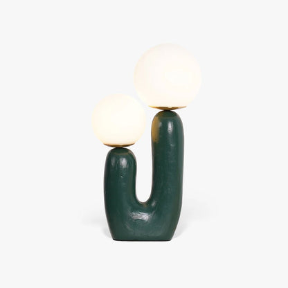 Contemporary G9 Bedside Lamp with Glass Shade 10 in Diameter Sculpted Polymer Desktop Lighting for Home Office Bedroom Nightstand Reading