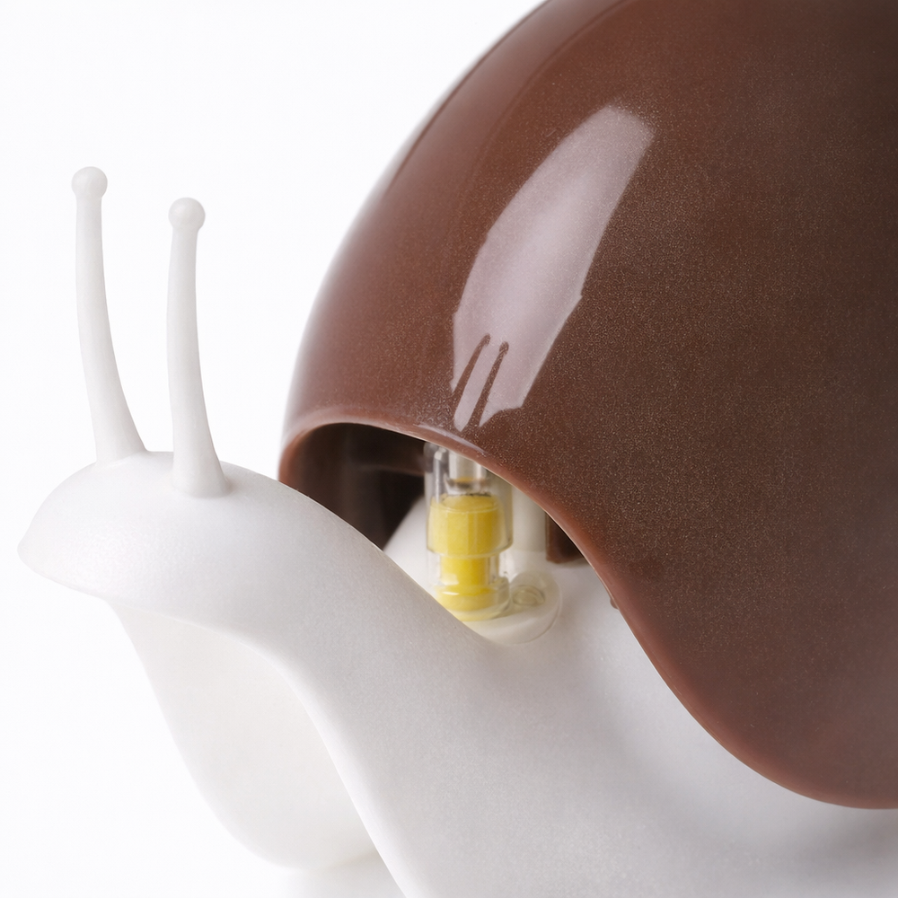 Solena Portable Soap Dispenser - Snail-Shaped, Compact Travel Bottle