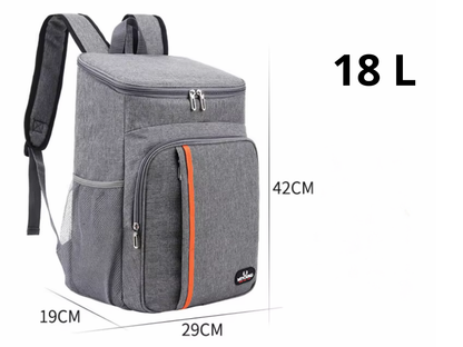 Insulated Backpack Cooler 30L Gray Hands-Free Thermal Bag for Hiking Beach Camping Picnics Keeps Food Cold 16 Hours Waterproof Daypack