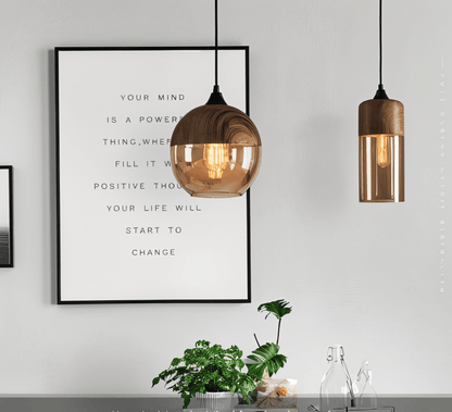 Smoked Glass Drop Ceiling Light Fixture 10-Inch Globe for Kitchen Island Dining Table Bar Mid-Century Hanging Lamp Adjustable Height US 220-