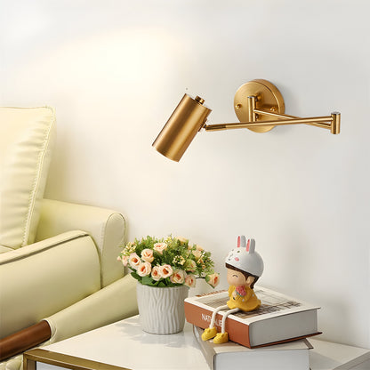Swing Arm Reading Sconce Metal Black 10 inch Articulating Wall Light for Bedroom Nightstand Task Lighting Directional
