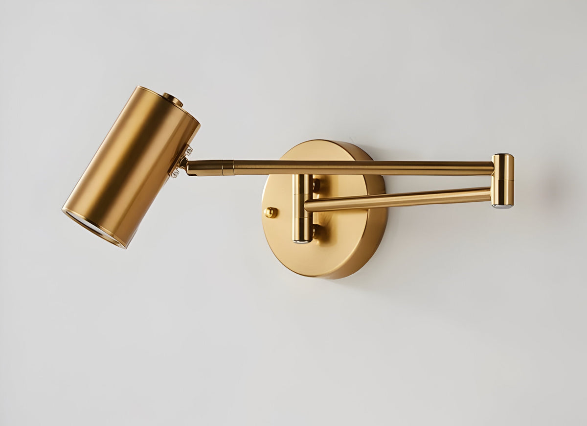 Swing Arm Reading Sconce Metal Black 10 inch Articulating Wall Light for Bedroom Nightstand Task Lighting Directional