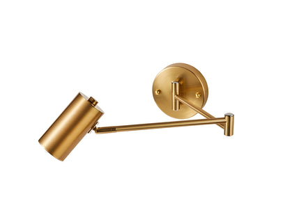 Swing Arm Reading Sconce Metal Black 10 inch Articulating Wall Light for Bedroom Nightstand Task Lighting Directional