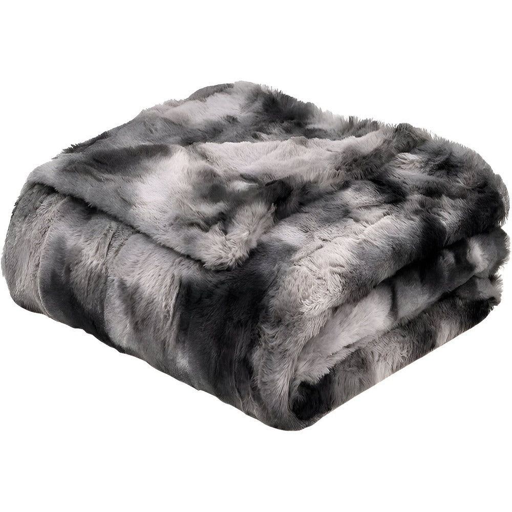 Plush Reversible Fleece Throw Blanket Winter Warmth Coral Velvet Batik Design Cozy Bed Sofa Cover Double-Sided Soft Anti-Pilling