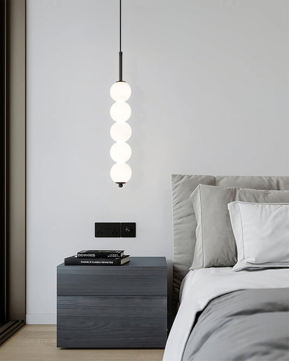 Ceiling Hanging Fixture with Frosted Glass Globes & Metal Frame - Multi-Globe LED Chandelier for Kitchens, Dining Areas & Entryways - Adjust