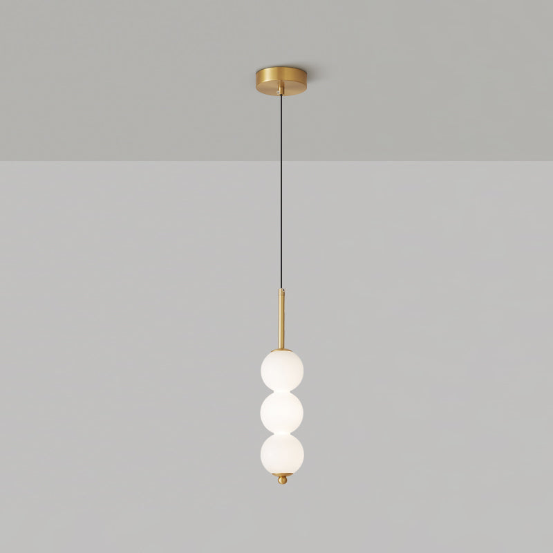 Ceiling Hanging Fixture with Frosted Glass Globes & Metal Frame - Multi-Globe LED Chandelier for Kitchens, Dining Areas & Entryways - Adjust