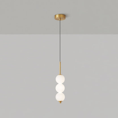 Ceiling Hanging Fixture with Frosted Glass Globes & Metal Frame - Multi-Globe LED Chandelier for Kitchens, Dining Areas & Entryways - Adjust