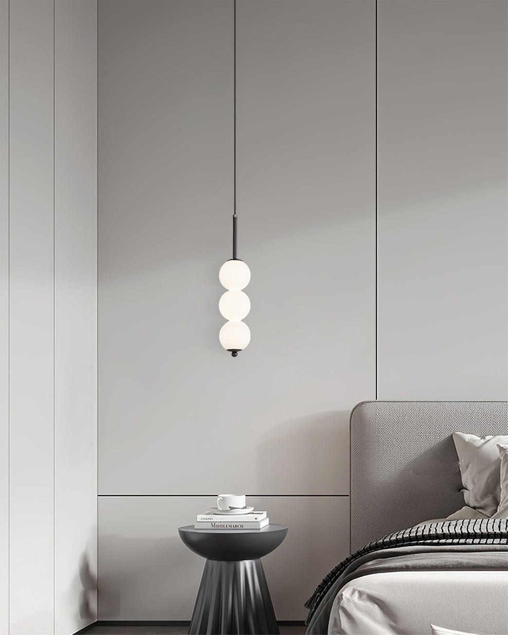 Ceiling Hanging Fixture with Frosted Glass Globes & Metal Frame - Multi-Globe LED Chandelier for Kitchens, Dining Areas & Entryways - Adjust