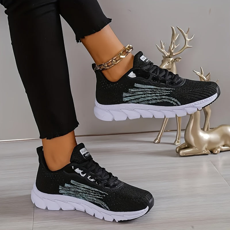 Women's Running Shoes Cushioned Shock-Absorbing Sole Lightweight Breathable Sneakers for Everyday Training & Walking