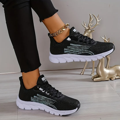 Women's Running Shoes Cushioned Shock-Absorbing Sole Lightweight Breathable Sneakers for Everyday Training & Walking