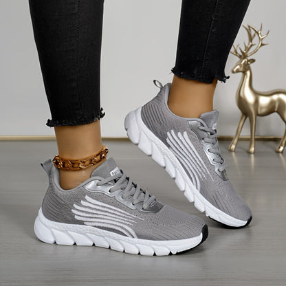 Women's Running Shoes Cushioned Shock-Absorbing Sole Lightweight Breathable Sneakers for Everyday Training & Walking