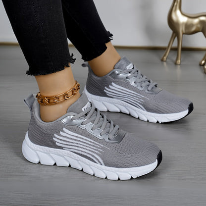 Women's Running Shoes Cushioned Shock-Absorbing Sole Lightweight Breathable Sneakers for Everyday Training & Walking