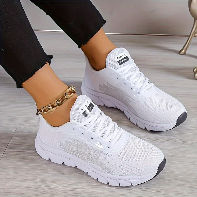 Women's Running Shoes Cushioned Shock-Absorbing Sole Lightweight Breathable Sneakers for Everyday Training & Walking