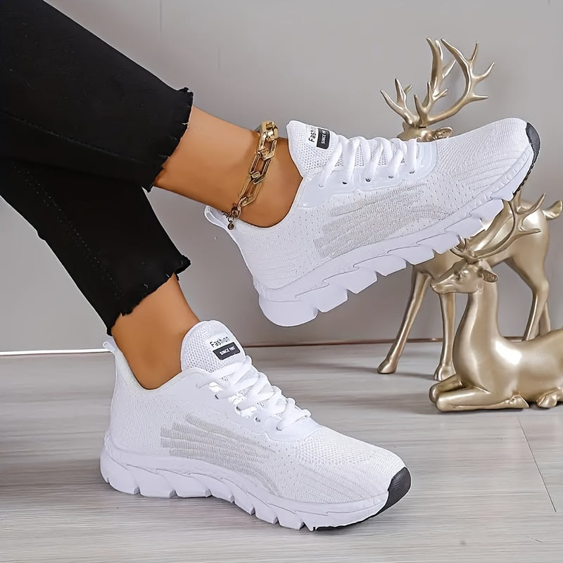 Women's Running Shoes Cushioned Shock-Absorbing Sole Lightweight Breathable Sneakers for Everyday Training & Walking