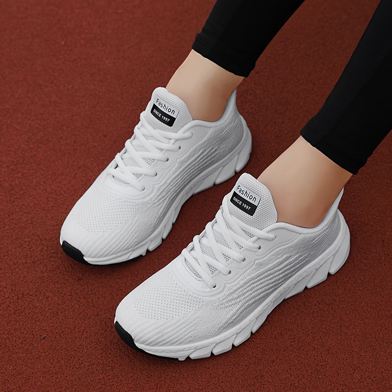 Women's Running Shoes Cushioned Shock-Absorbing Sole Lightweight Breathable Sneakers for Everyday Training & Walking