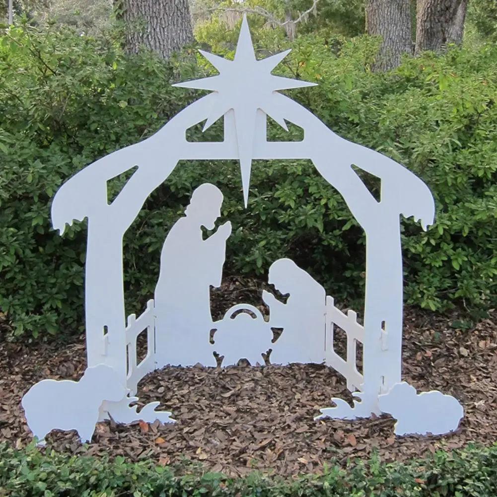 Outdoor Nativity Scene Set – Weather-Resistant Christmas Yard Display with Holy Family Figurines