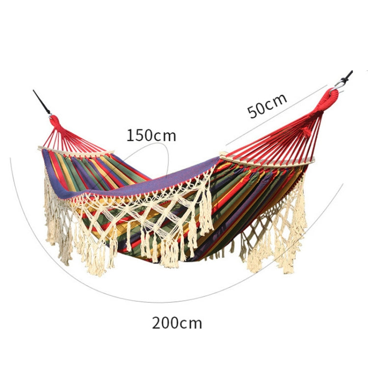 Outdoor Camping Hammock | Double Canvas with Removable Pole | Durable & Lightweight for Easy Transport