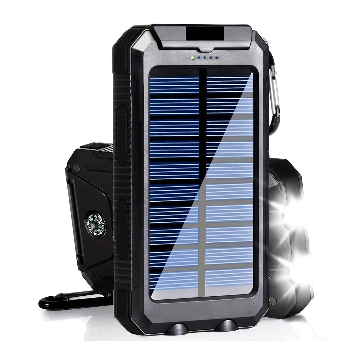 Outdoor Companion | Flashlight Power Bank with Solar Charging | 20000mAh Capacity for Camping and Hiking