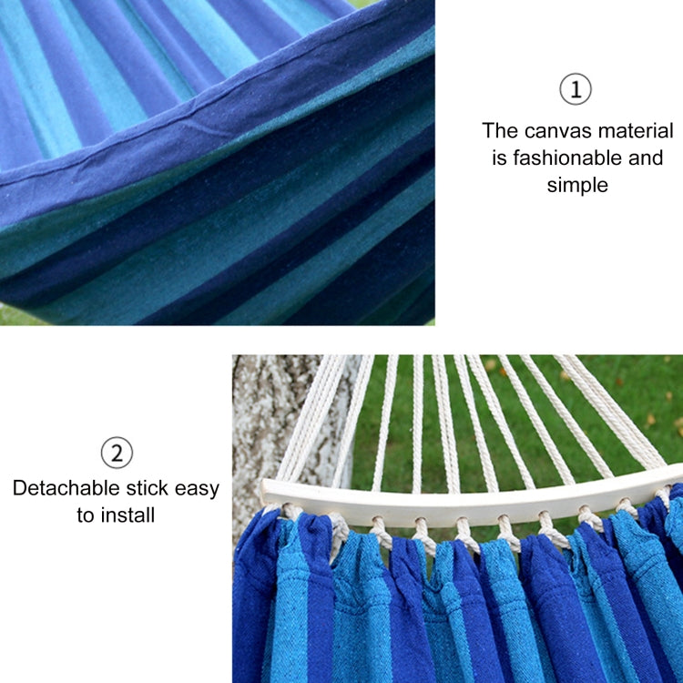 Outdoor Double Thick Canvas Hammock with Reinforced Safety Ropes | Portable & Durable for Ultimate Relaxation
