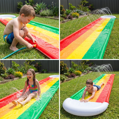 Outdoor Racing Water Slide | Large Inflatable Slide with Easy Setup for Backyard Fun