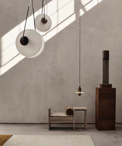 Hanging Ceiling Fixture with Frosted Glass Globes for Kitchen & Dining Room – Aged Metal Frame 16 in Wide Adjustable Cord Integrated LED for