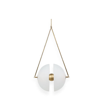 Hanging Ceiling Fixture with Frosted Glass Globes for Kitchen & Dining Room – Aged Metal Frame 16 in Wide Adjustable Cord Integrated LED for